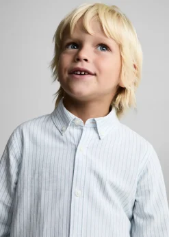 Dzieci MANGO Koszule*Koszula z tkaniny oxford z 100% bawełny w paski