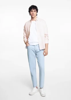 MANGO Koszule I Bluzki|Koszule*Koszula z tkaniny Oxford w paski unisex