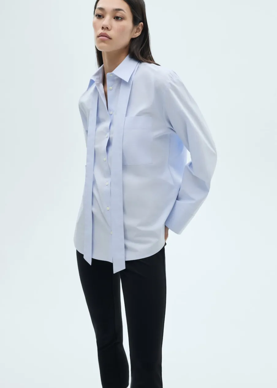 MANGO Koszule I Bluzki*Koszula z wiązaniem na krawat