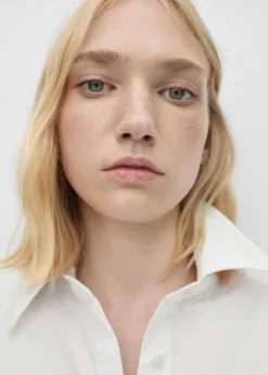 MANGO Koszule I Bluzki*Koszula z zakładkami 100% bawełna