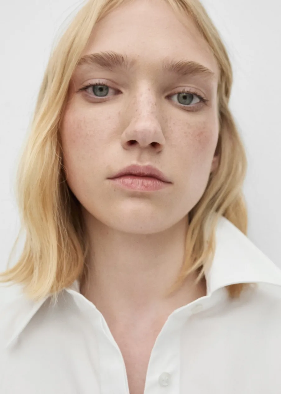 MANGO Koszule I Bluzki*Koszula z zakładkami 100% bawełna