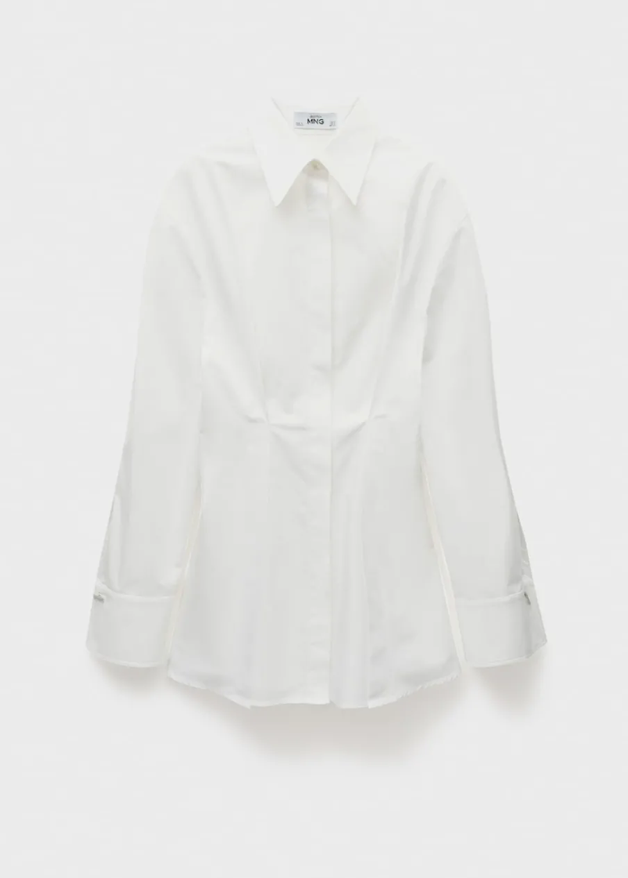 MANGO Koszule I Bluzki*Koszula z zakładkami 100% bawełna