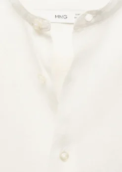 MANGO Koszule*Koszula ze stójką z lnu 100%