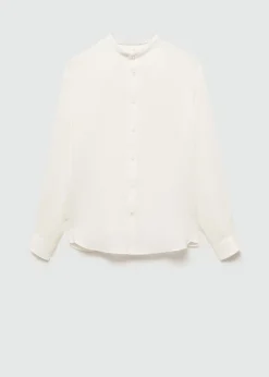 MANGO Koszule*Koszula ze stójką z lnu 100%