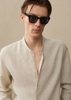 MANGO Koszule*Koszula ze stójką z lnu 100%