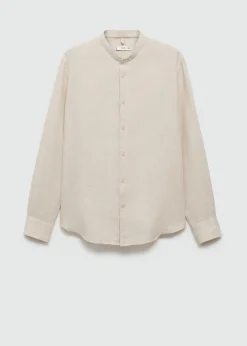 MANGO Koszule*Koszula ze stójką z lnu 100%