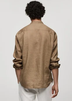 MANGO Koszule*Koszula ze stójką z lnu 100%
