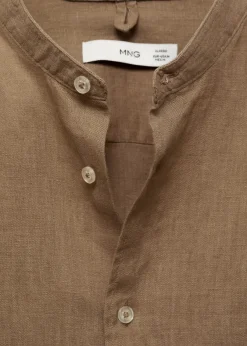 MANGO Koszule*Koszula ze stójką z lnu 100%