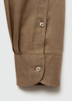 MANGO Koszule*Koszula ze stójką z lnu 100%