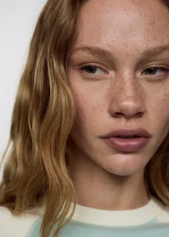 MANGO Koszulki*Koszulka bawełniana dwukolorowa