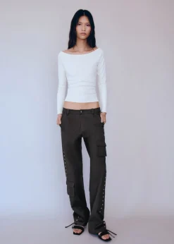 MANGO Koszulki*Koszulka bawełniana z dekoltem w łódkę