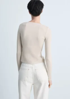 MANGO Koszulki*Koszulka bawełniana z dekoltem w łódkę