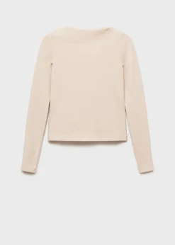 MANGO Koszulki*Koszulka bawełniana z dekoltem w łódkę