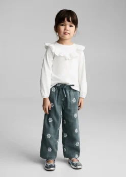 Dzieci MANGO Koszulki*Koszulka bawełniana z falbanką