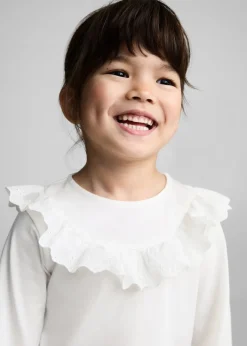 Dzieci MANGO Koszulki*Koszulka bawełniana z falbanką