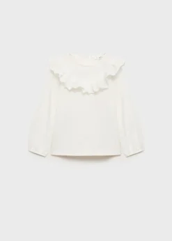 Dzieci MANGO Koszulki*Koszulka bawełniana z falbanką