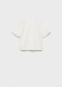 Dzieci MANGO T-shirty I Body*Koszulka bawełniana z haftowanym napisem