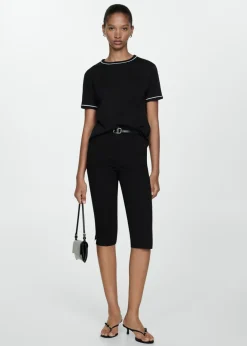 MANGO Koszulki*Koszulka bawełniana z kontrastowym wykończeniem