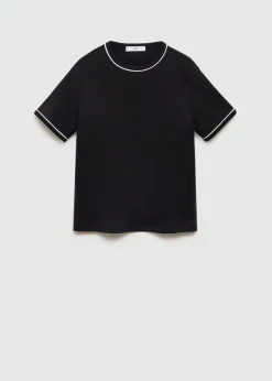 MANGO Koszulki*Koszulka bawełniana z kontrastowym wykończeniem