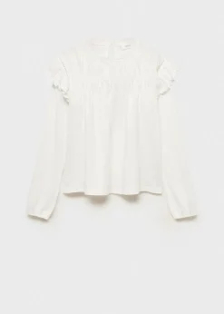 Dzieci MANGO Koszulki I Topy*Koszulka bawełniana z marszczeniem