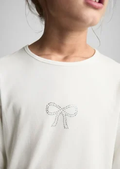 Dzieci MANGO Koszulki I Topy*Koszulka bawełniana ze strasem