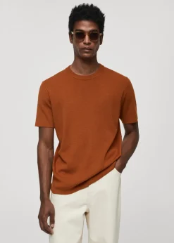 MANGO Koszulki*Koszulka dzianinowa z mieszanki bawełny