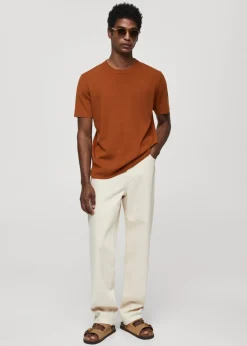 MANGO Koszulki*Koszulka dzianinowa z mieszanki bawełny