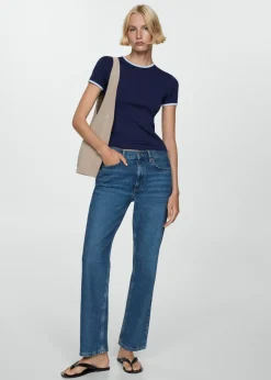 MANGO Koszulki*Koszulka kontrastowa lamówka