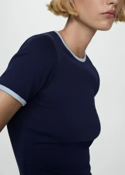 MANGO Koszulki*Koszulka kontrastowa lamówka