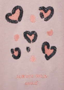 Dzieci MANGO Koszulki I Topy*Koszulka koralikowe hafty