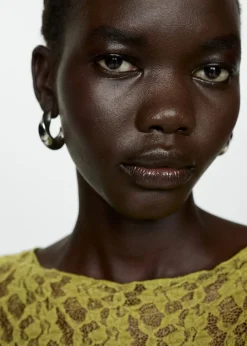 MANGO Koszulki*Koszulka koronkowa z okrągłym dekoltem