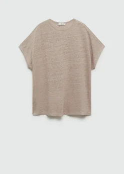 MANGO Koszulki*Koszulka lniana z krótkimi rękawami