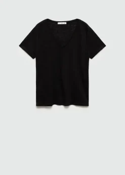 MANGO Koszulki*Koszulka lniana z krótkimi rękawami