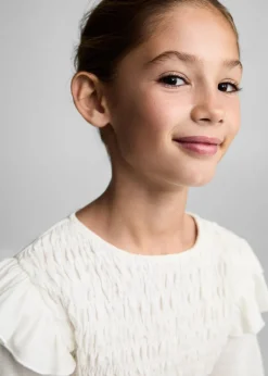 Dzieci MANGO Koszulki I Topy*Koszulka marszczona z falbankami