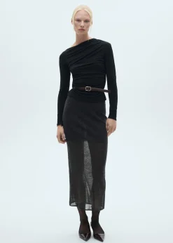 MANGO Koszulki*Koszulka o asymetrycznym kroju z marszczeniem