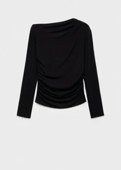 MANGO Koszulki*Koszulka o asymetrycznym kroju z marszczeniem