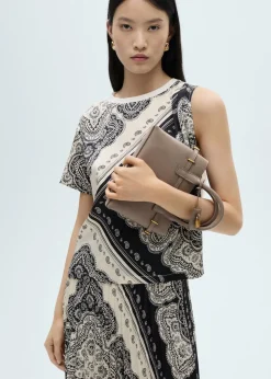 MANGO Koszulki*Koszulka o asymetrycznym kroju ze wzorem paisley