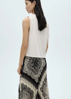 MANGO Koszulki*Koszulka o asymetrycznym kroju ze wzorem paisley