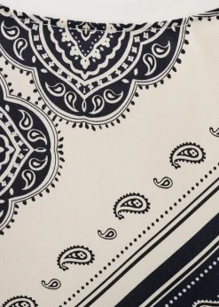 MANGO Koszulki*Koszulka o asymetrycznym kroju ze wzorem paisley