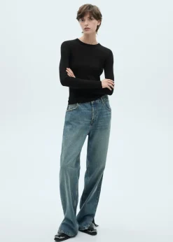 MANGO Koszulki*Koszulka o taliowanym kroju z długim rękawem