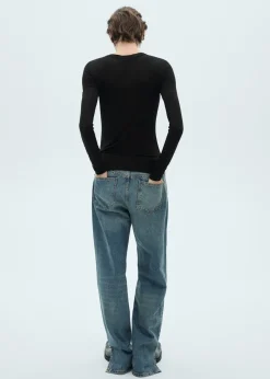 MANGO Koszulki*Koszulka o taliowanym kroju z długim rękawem