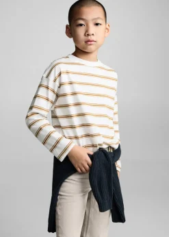 Dzieci MANGO Koszulki*Koszulka oversize w paski