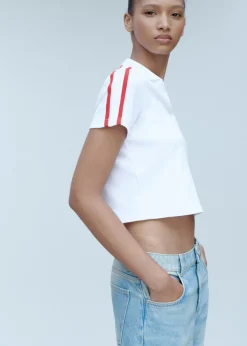 MANGO Koszulki*Koszulka polo bawełniana w kontrastowe pasy