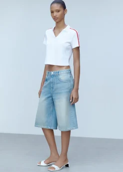 MANGO Koszulki*Koszulka polo bawełniana w kontrastowe pasy