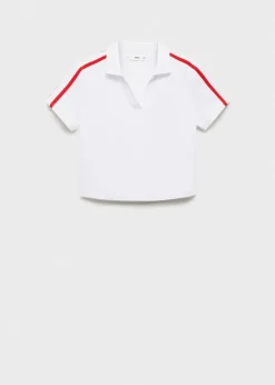 MANGO Koszulki*Koszulka polo bawełniana w kontrastowe pasy