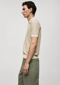 MANGO Kardigany I Swetry|Koszulki Polo*Koszulka polo kontrastowe lamówki