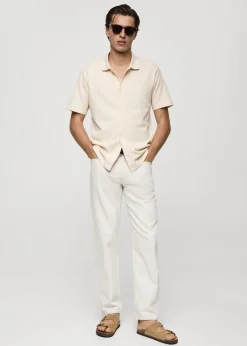 MANGO Koszulki|Koszulki Polo*Koszulka polo o regularnym kroju teksturowana z guzikami