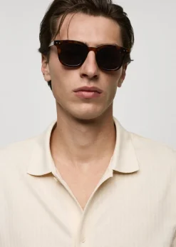 MANGO Koszulki|Koszulki Polo*Koszulka polo o regularnym kroju teksturowana z guzikami