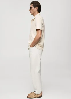 MANGO Koszulki|Koszulki Polo*Koszulka polo o regularnym kroju teksturowana z guzikami