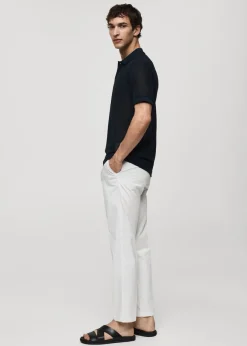 MANGO Kardigany I Swetry|Koszulki Polo*Koszulka polo regular fit z ażurowej dzianiny